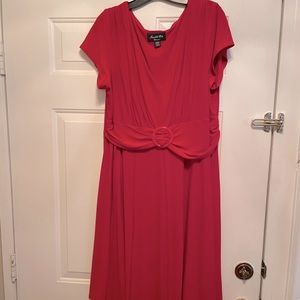 Red Dress with Belt Detail. NWOT.